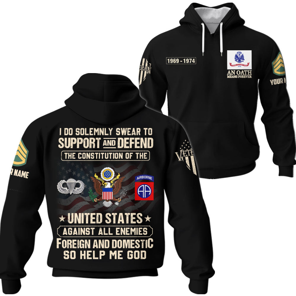 Personalized Shirt An Oath Means Forever All Over Print Shirt For Veterans K1702