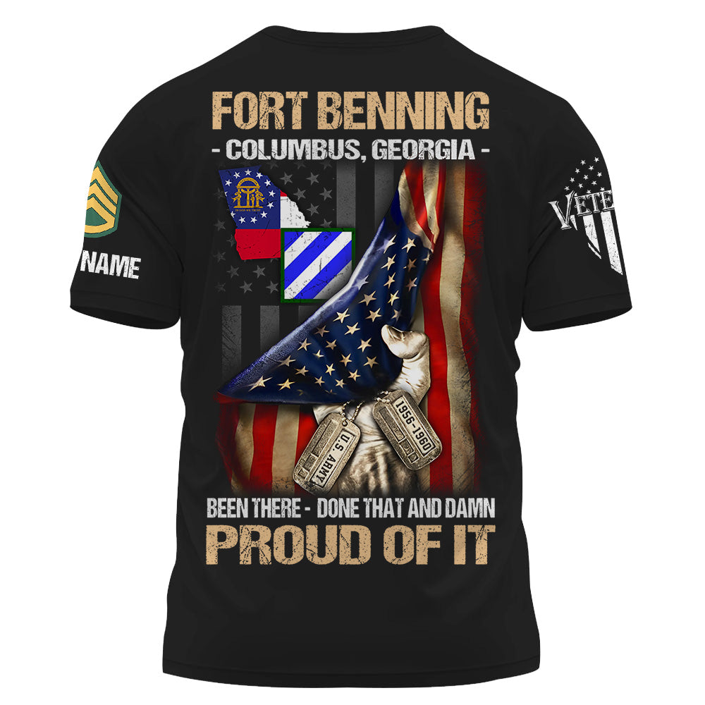 Custom Military Base Shirt Been There Done That And Damn Proud Of It Personalized Gift For Veteran K1702 Trhn