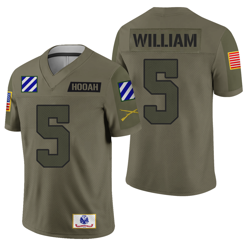 Personalized Jersey Football Military Shirt Gift For Veteran Soldier K1702