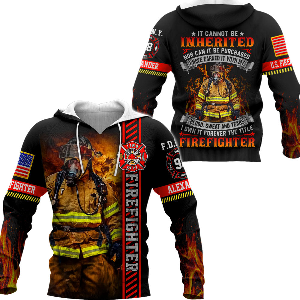Personalized All Over Print Shirt It Can Not Be Inherited Firefighter Custom Firefighter Gift K1702