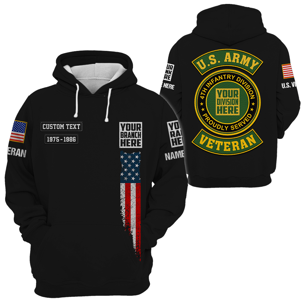 Custom Bomber Jackets US Military Veteran Custom Branch Logo Division Personalized Gift For Veteran K1702