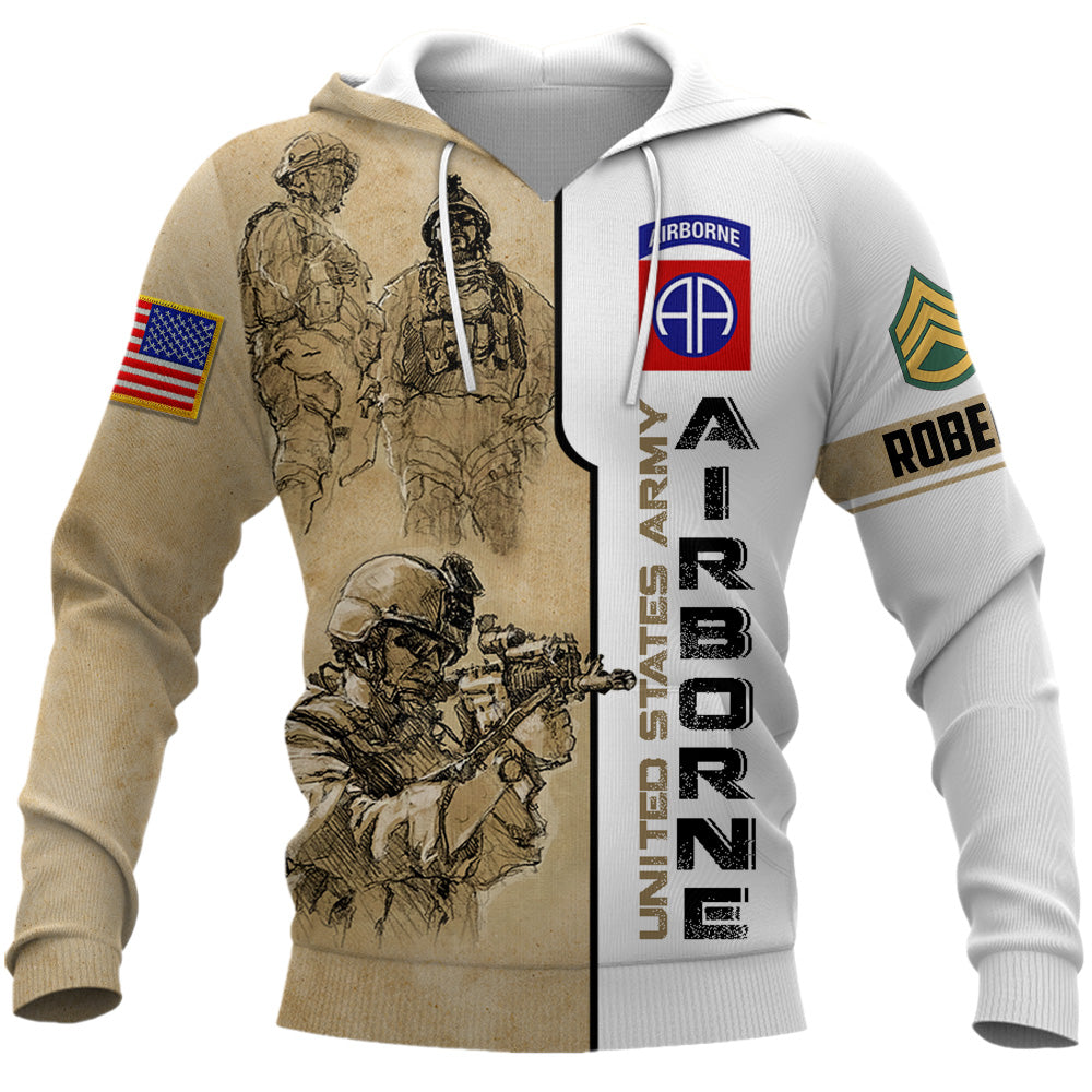 Custom All Over Print Shirt Premium Proudly Served US Veteran Zip Hoodie Gift For Veteran K1702 Trhn