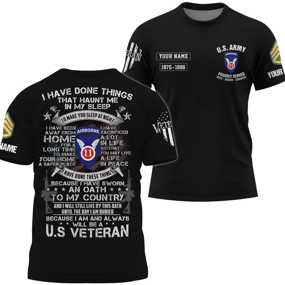 Personalized Shirt Veteran I Am And Always Be A U.S. Veteran All Over Print Shirt K1702